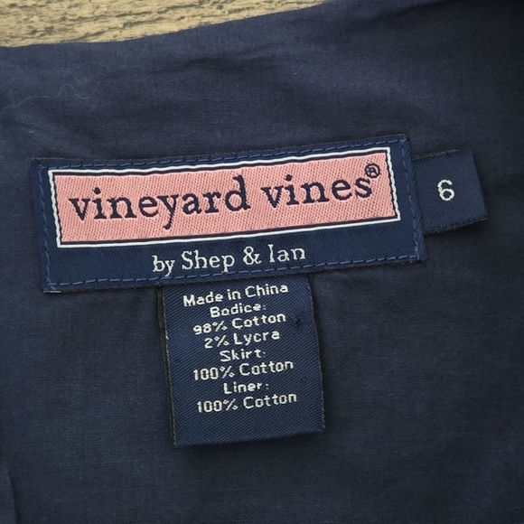 Vineyard Vines Women's Size 6 Navy and White Dress Rn2318245 - Picture 10 of 13